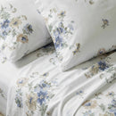 vintage watercolor floral print sheet set gardenia design