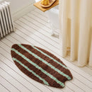 wave rider rug cocoa mint bathroom decor scene