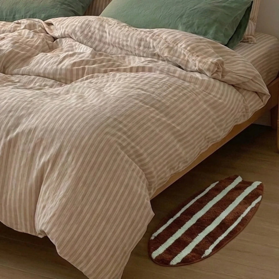 wave rider rug cocoa mint bedroom accent rug scene