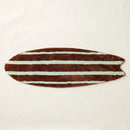 wave rider rug cocoa mint surfboard shaped bath mat