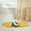 wave rider rug golden lounge bathroom tub decor scene