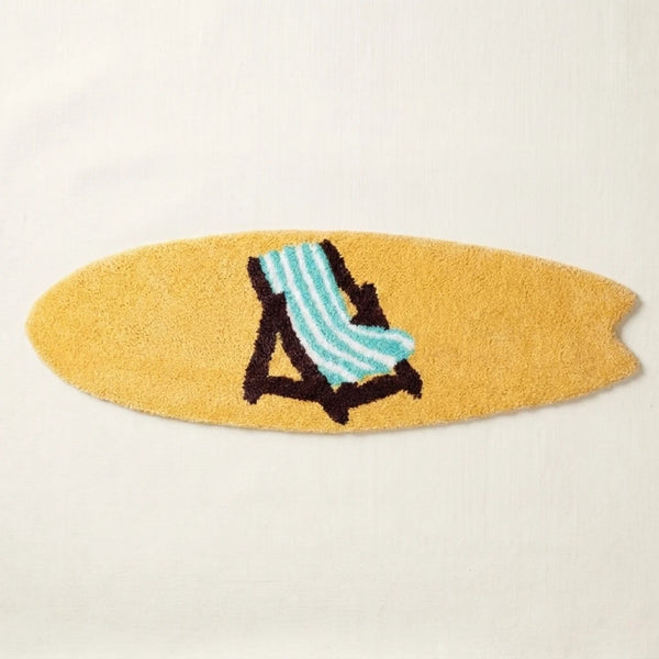 wave rider rug golden lounge beach chair surfboard bath mat