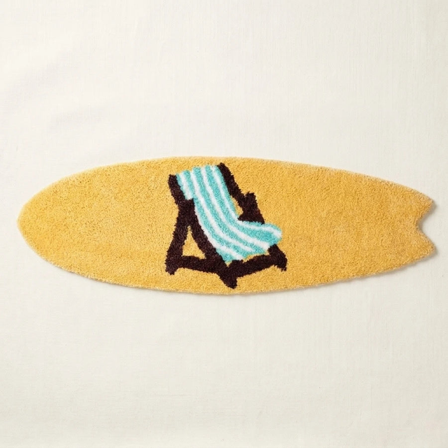 wave rider rug golden lounge beach chair surfboard bath mat