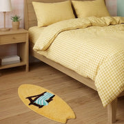 wave rider rug golden lounge bedroom accent rug scene
