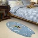 wave rider rug open water bedroom cat lifestyle scene