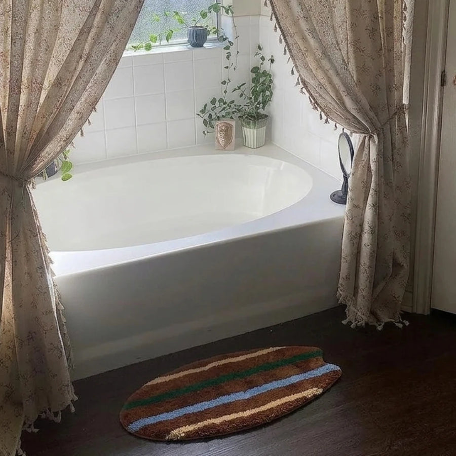 wave rider rug vintage tide bathroom tub decor scene