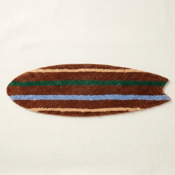 wave rider rug vintage tide striped surfboard bath mat