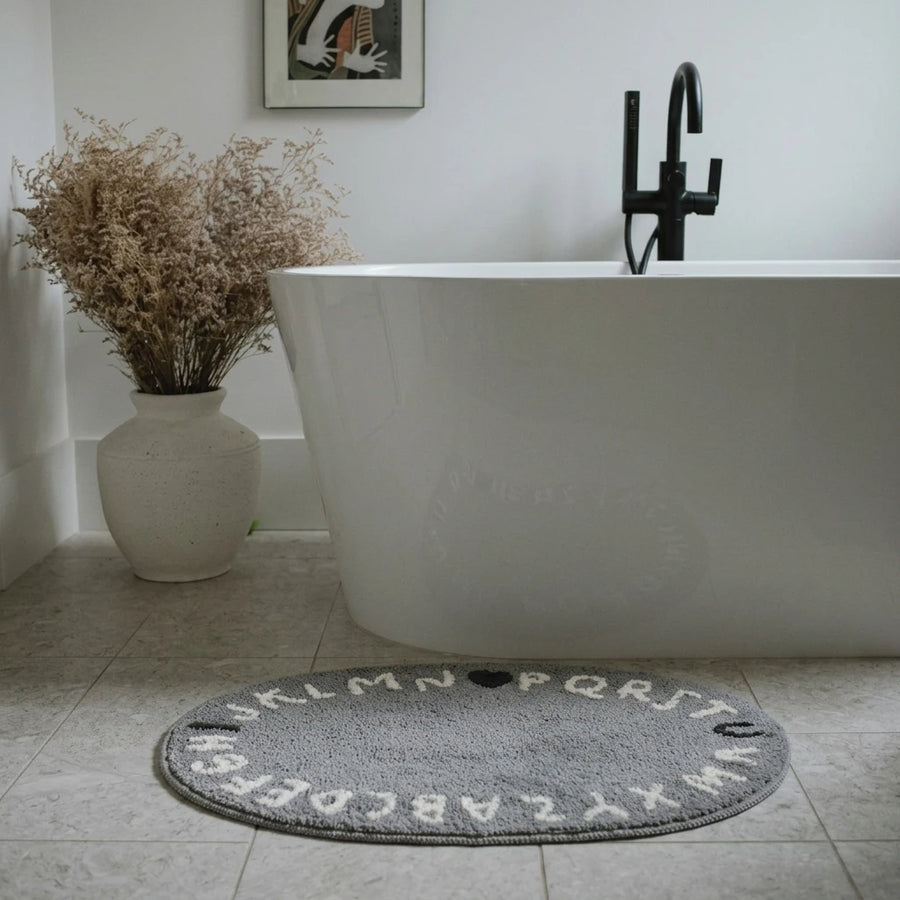 whimsy garden rug abc grey bathroom mat styling