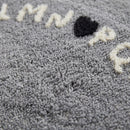 whimsy garden rug abc grey tufted texture closeup