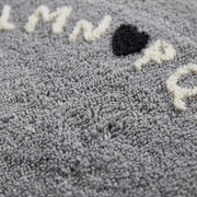 whimsy garden rug abc grey tufted texture closeup