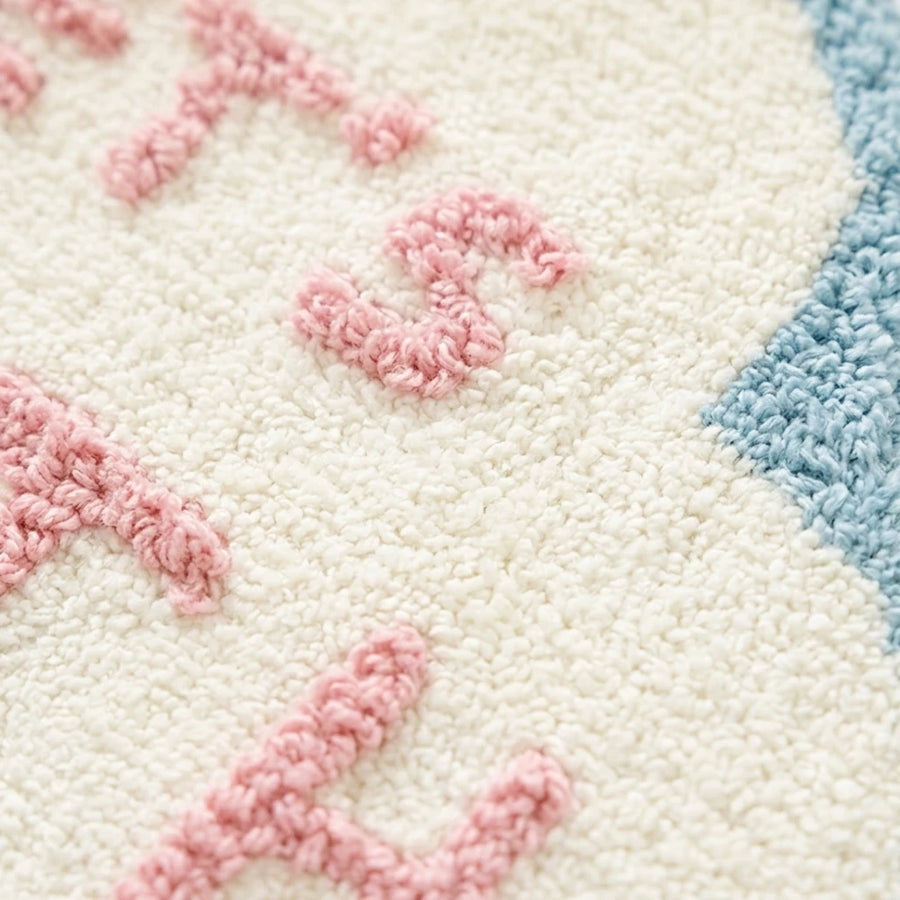 whimsy garden rug cloud nine tufted texture closeup