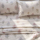 wildflower cottage printed pillowcases fabric texture closeup