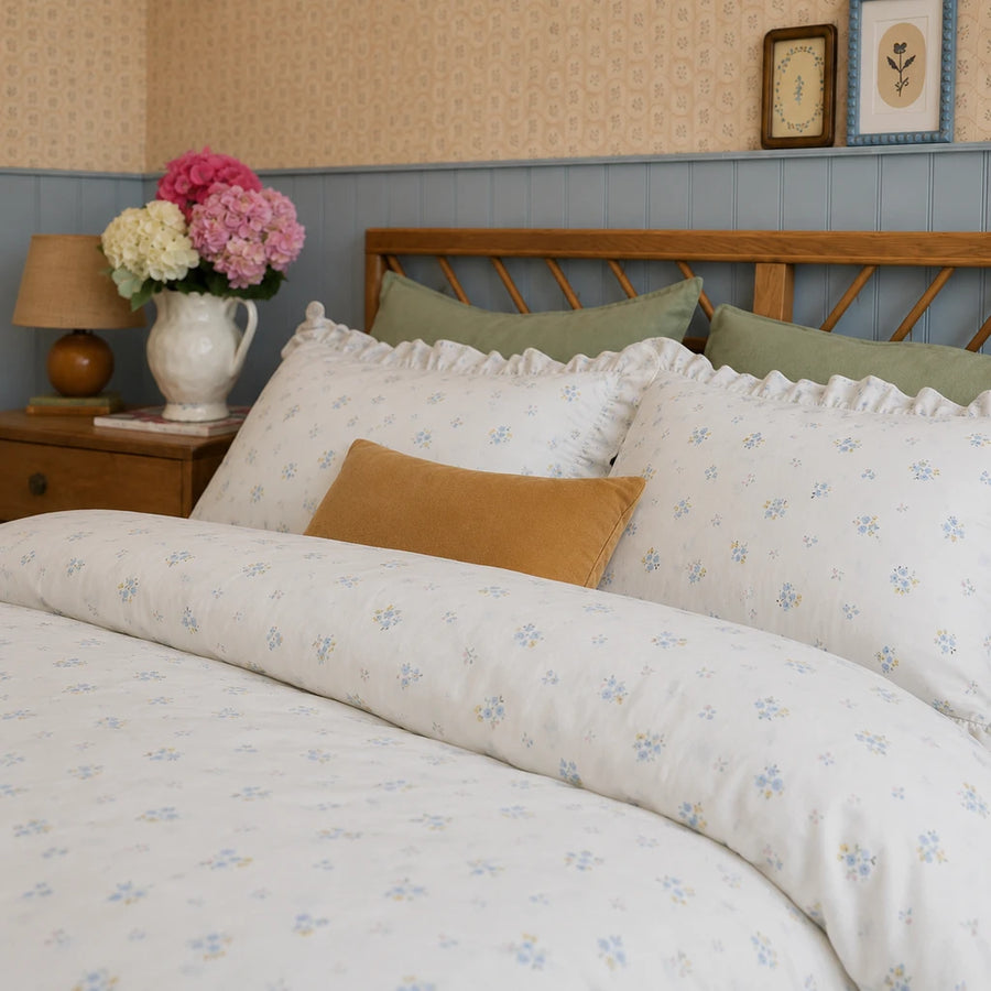 wildflower garden comforter cover ginger velvet pillow