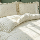 wildflower garden ruffle duvet cover set main