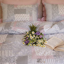 wildflower patchwork 3 piece duvet cover set folded bedding collection