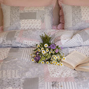 wildflower patchwork 3 piece duvet cover set folded bedding collection