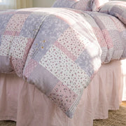 wildflower patchwork duvet cover fabric close up floral print detail