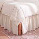 wildflower posy bed skirt beige ditsy floral vintage rug