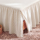 wildflower posy bed skirt cream split corner woven basket