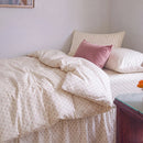 wildflower posy comforter set cream floral fluffy duvet pink pillow