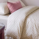 wildflower posy comforter set cream floral pink accent pillow side view