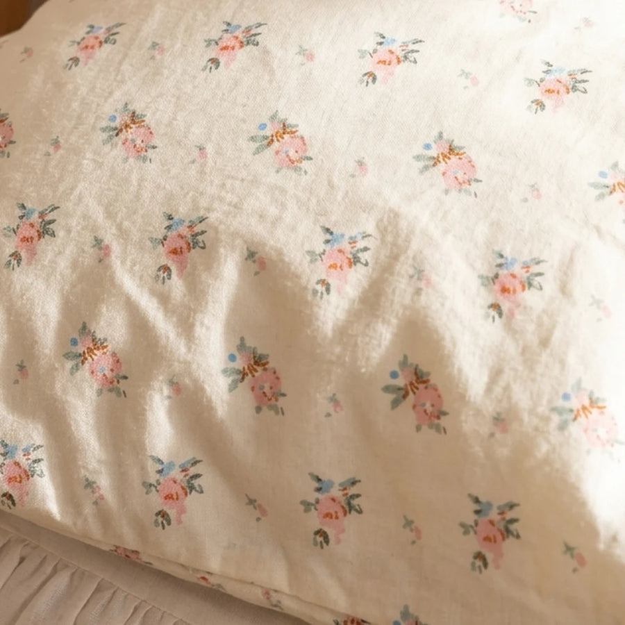 wildflower posy duvet cover set ditsy floral closeup