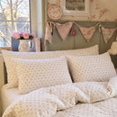 wildflower posy pillowcases cream yellow ditsy floral dorm bedroom overview