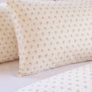 wildflower posy pillowcases cream yellow ditsy floral pillowcase close up