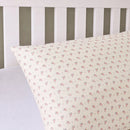 wildflower posy pillowcases cream yellow ditsy floral pillowcase detail