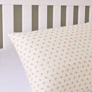 wildflower posy pillowcases cream yellow ditsy floral pillowcase detail
