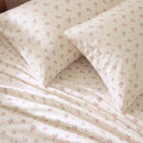 wildflower posy sheet set cream yellow ditsy floral bedding closeup