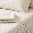 wildflower posy sheet set cream yellow ditsy floral sheet set detail