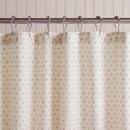 wildflower posy shower curtain cream pink metal rings beadboard
