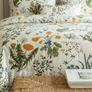 wildflower print botanical comforter breathable cotton texture