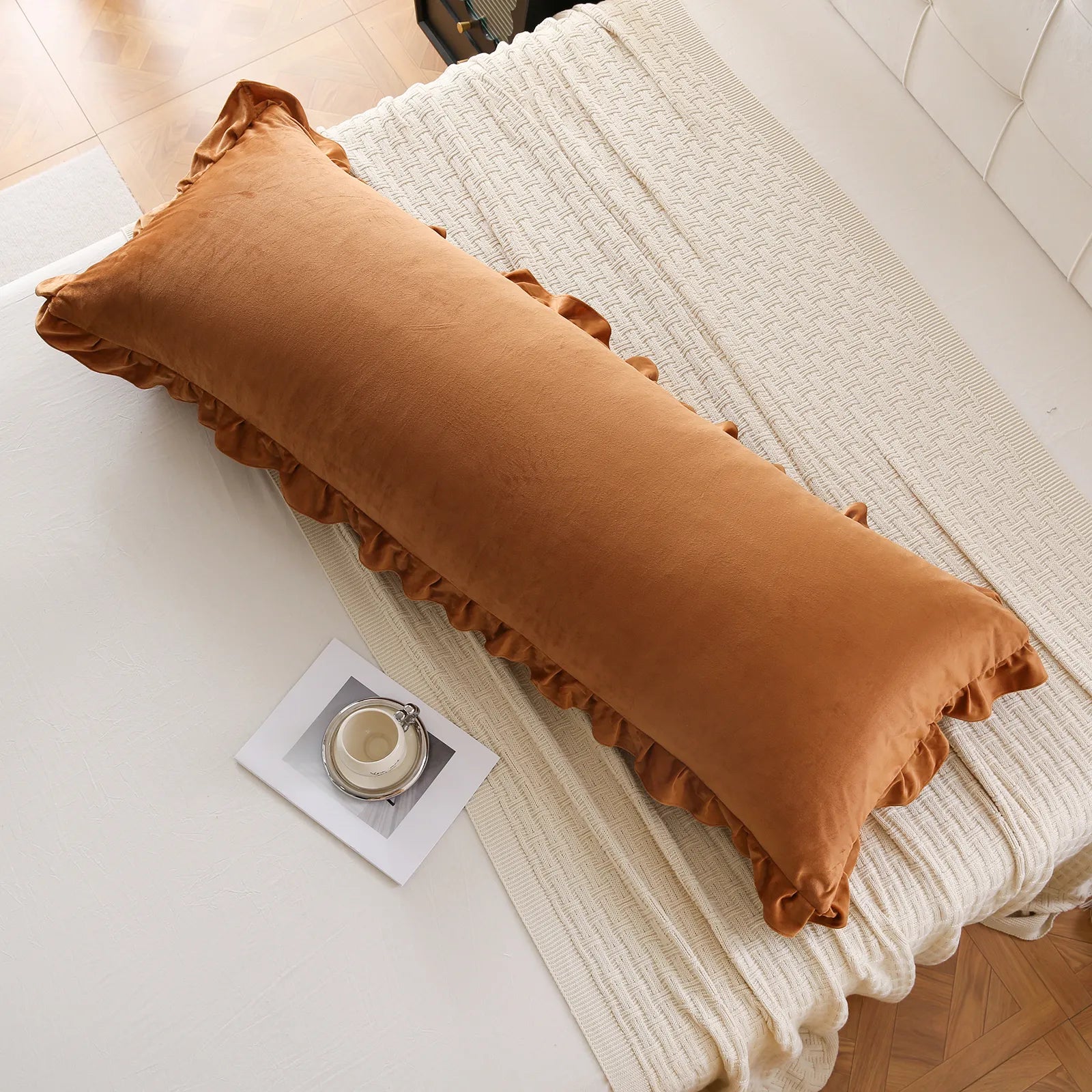 yellow velvet long pillowcase king