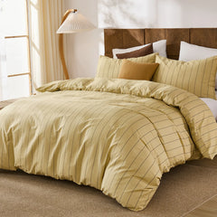 yellow and black pinstripe comforter sets
